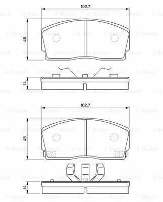 Disk Balata - Ön  - [WVA 21338] -  [ 102,8X47,2X14 Legend 2.5i 198601 - 198712; Legend 2.7i 24V 198801 - 199012 HON 45022SG9V00; DAA 449