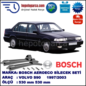 VOLVO S90  01.1997-05.1998, 530 / 530 mm. BOSCH AEROECO Aparatlı Muz Silecek
