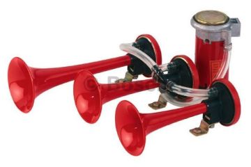 Havalı Korna, Üç Tonlu, 12 V, 240W, 630/795/840 Hz