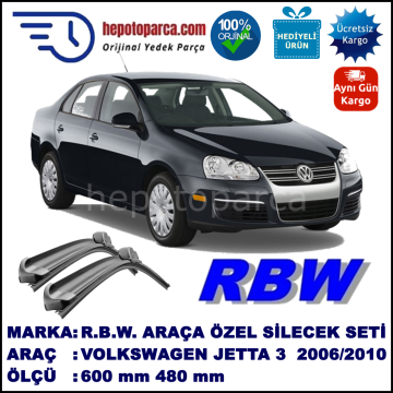 VOLKSWAGEN JETTA 3 MUZ SİLECEK TAKIMI RBW ARACA ÖZEL (2006-2010)