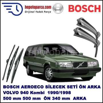 VOLVO 940  09,1990-10,1998 Bosch Aeroeco Ön ve Arka Silecek Takımı