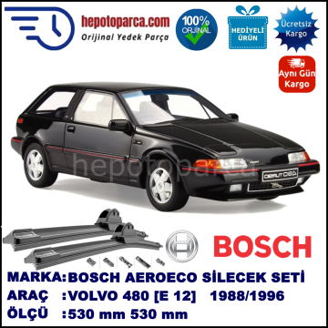 VOLVO 480 [E 12] 08.1988-12.1996, 530 / 530 mm. BOSCH AEROECO Aparatlı Muz Silecek
