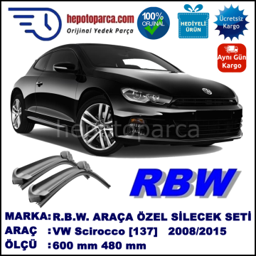 VOLKSWAGEN SCIROCCO MUZ SİLECEK TAKIMI RBW ARACA ÖZEL (2008→)