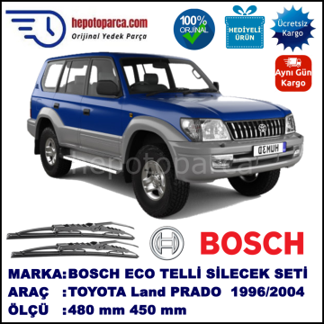 TOYOTA Land Cruiser Prado [J9] 10.96-09.04 480 / 450 mm. BOSCH ECO Telli Silecek 2'li Takım