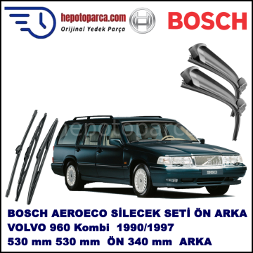 VOLVO 960  08,1990-07,1997 Bosch Aeroeco Ön ve Arka Silecek Takımı