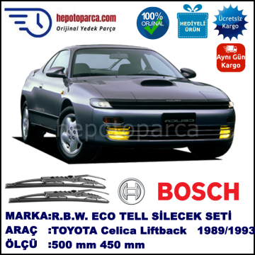 TOYOTA Celica Liftback [T18] 10.89-10.93 500 / 450 mm. BOSCH ECO Telli Silecek 2'li Takım