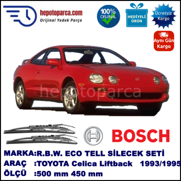 TOYOTA Celica Liftback [T20] 11.93-08.95 500 / 450 mm. BOSCH ECO Telli Silecek 2'li Takım