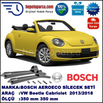 VW Beetle Cabriolet [5C7] 01.2013-..., 530 / 530 mm. BOSCH AEROECO Aparatlı Muz Silecek