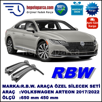 VOLKSWAGEN  ARTEON MUZ SİLECEK TAKIMI RBW ARACA ÖZEL (2017→)