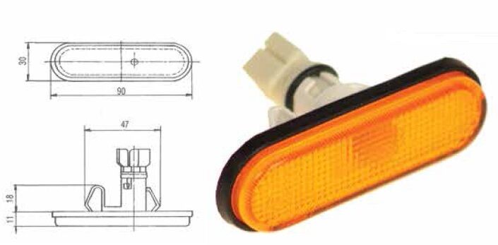 FARPLAS-4- J9 ÇAMURLUK SİNYALİ YM DODGE 250 KARSAN DODGE PEUGEOT