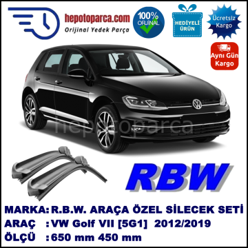 VOLKSWAGEN GOLF 7 MUZ SİLECEK TAKIMI RBW ARACA ÖZEL (2012→)