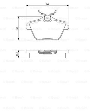 Disk Balata - Arka - [WVA 21606] -  [ 90X50X17,3 m 156 1.9 JTD 199710 - 200009; 156 1.8 TS 16V 199710 - 200009; 156 1.9 JTD Sportwagon 200009 - 200112; 156 1.6 TS 16V 199710 - 200009; 156 2.0 TS 16V 199710 - 200009; 166 2.4 JTD 200009 - 200710; 156 2