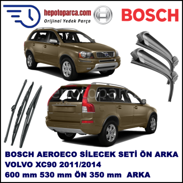 VOLVO XC90  08,2011-,,, Bosch Aeroeco Ön ve Arka Silecek Takımı
