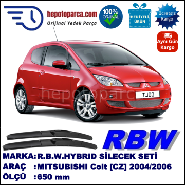 MITSUBISHI Colt [CZ] 04.04-... 650 /  mm. RBW Hybrid Silecek. U Kanca Uyumlu Hibrit
