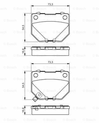 Disk Balata - Arka - [WVA 23850] -  [ 73,3X54,5X17 Impreza 2.0i 4WD Turbo Sedan 200010 - 200210; Impreza 2.0i 4WD Turbo Kombi 200010 - 200210; Impreza 2.0i Turbo 4WD 200008 - 200706; Impreza Sports Wagon 2.0i Turbo 4WD 200008 - 200210; Impreza Sports