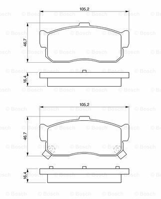 Disk Balata - Arka - [WVA 21714] -  [ 105,3X46,8X1 Almera 1.4i Hatchback 199507 - 200004; Almera 1.4i Sedan 199507 - 200004; Almera 1.6i Hatchback 199507 - 200004; Almera 1.6i Sedan 199507 - 200004; Almera 2.0 Diesel Sedan 199507 - 200004; Almera 2.0