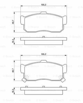 Disk Balata - Arka - [WVA 21714] -  [ 105,3X46,8X1 Almera 1.4i Hatchback 199507 - 200004; Almera 1.4i Sedan 199507 - 200004; Almera 1.6i Hatchback 199507 - 200004; Almera 1.6i Sedan 199507 - 200004; Almera 2.0 Diesel Sedan 199507 - 200004; Almera 2.0