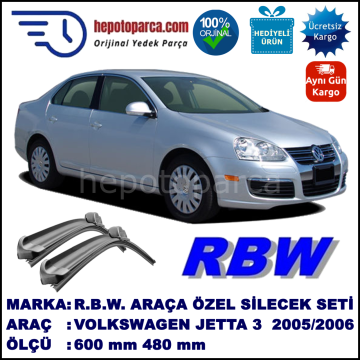 VOLKSWAGEN JETTA 3 MUZ SİLECEK TAKIMI RBW ARACA ÖZEL (2005-2006)