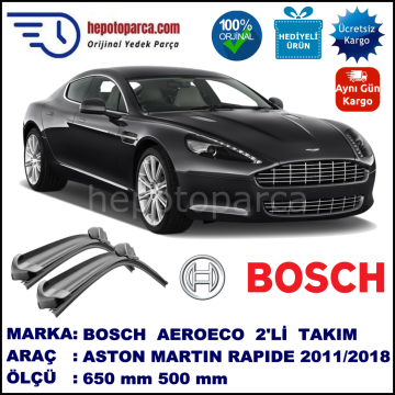 ASTON MARTIN Rapide  07.2011-..., 650 / 500 mm. BOSCH AEROECO Aparatlı Muz Silecek