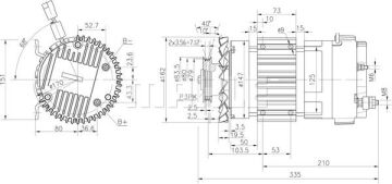 MM 351 Z1660 24V 1KW LETRİKA MAHLE ISKRA MM351 72736567 11213231500   11213231, 72736567, AMK6128 24V 1kW, IM3028