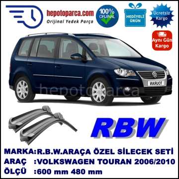 VOLKSWAGEN TOURAN MUZ SİLECEK TAKIMI RBW ARACA ÖZEL (2006-2010)