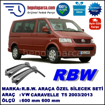 VOLKSWAGEN CARAVELLE T5 MUZ SİLECEK TAKIMI RBW ARACA ÖZEL (2003-2013)