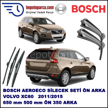 VOLVO XC60  08,2011-,,, Bosch Aeroeco Ön ve Arka Silecek Takımı