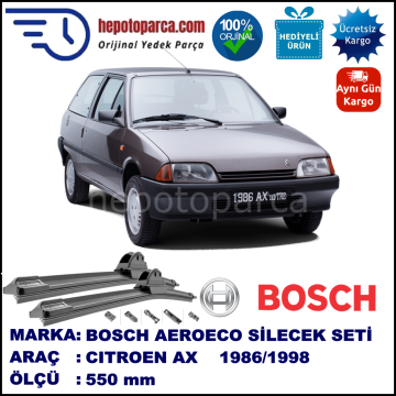 CITROEN AX  10.1986-12.1998, 550 / - mm. BOSCH AEROECO Aparatlı Muz Silecek