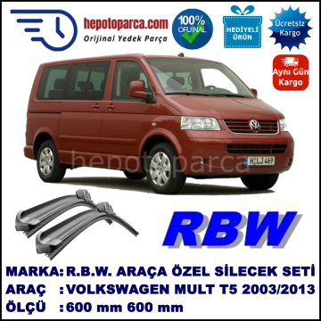 VOLKSWAGEN MULTIVAN T5 MUZ SİLECEK TAKIMI RBW ARACA ÖZEL (2003-2013)