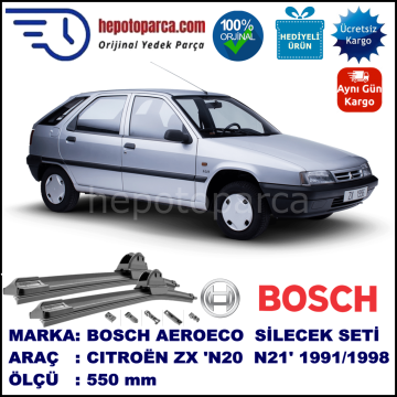 CITROEN ZX [N20/N21] 03.1991-02.1998, 550 / - mm. BOSCH AEROECO Aparatlı Muz Silecek