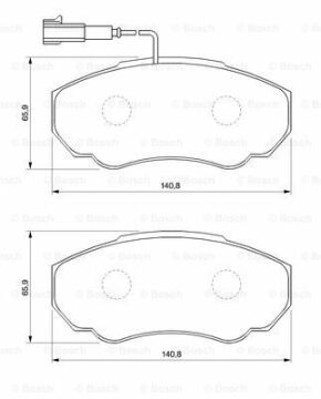 Disk Balata - Ön  - [WVA 23917] -  [ 140,7X66X19 m Ducato 15 2.8 JTD 200204 - 200608; Ducato 15 2.8 JTD EGR 200204 - 200608; Boxer 2.8 HDi 200202 - 200605; Boxer 2.2 HDi 200202 - 200605; Ducato 10 2.8 D 199804 - 200203; Ducato 15 2.3 JTD 200204 - 200