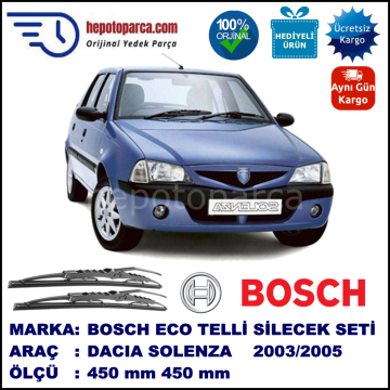 DACIA Solenza  04.03-04.05 450 / 450 mm. BOSCH ECO Telli Silecek 2'li Takım
