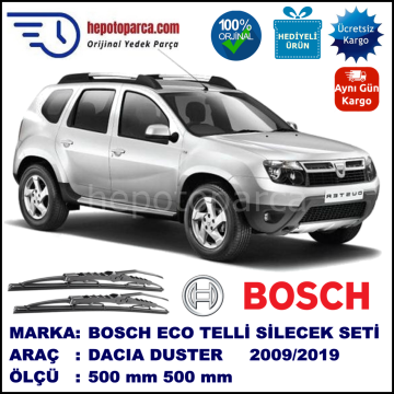 DACIA Duster  10.09-... 500 / 500 mm. BOSCH ECO Telli Silecek 2'li Takım
