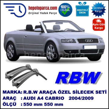 AUDI A4 CABRIO MUZ SİLECEK TAKIMI RBW ARACA ÖZEL (2004-2009)
