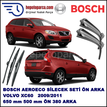 VOLVO XC60  03,2009-07,2011 Bosch Aeroeco Ön ve Arka Silecek Takımı