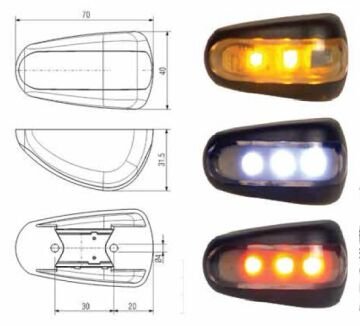 FARPLAS-5-600059 ÖN POZİSYON LAMBA  3 LEDLİ BADEM MAN