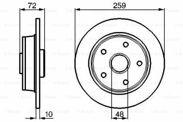 Fren Diski 626 2.0i Wagon 199203 - 199604; 626 2.0 Diesel Wagon 199203 - 199710; 626 2.2i Wagon 199203 - 199710; 626 2.0 Diesel Comprex Wagon 199203 - 199710; 626 2.0 Diesel Wagon 198803 - 199203; 626 2.0 Wagon  MAZ GM0926251B; MAZ G311