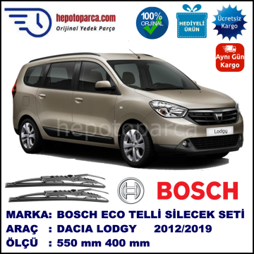 DACIA Lodgy  03.12-... 550 / 400 mm. BOSCH ECO Telli Silecek 2'li Takım