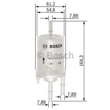 SKODA Fabia 1.4 Combi 09.2000 - 05.2003 BOSCH BENZİN FİLTRESİ