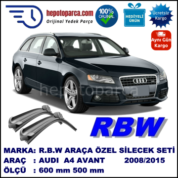 AUDI A4 AVANT SEDAN MUZ SİLECEK TAKIMI RBW ARACA ÖZEL  (2008→)