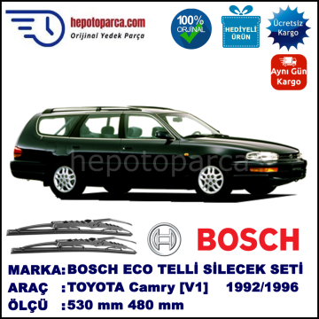 TOYOTA Camry Wagon [V1] 03.92-07.96 530 / 480 mm. BOSCH ECO Telli Silecek 2'li Takım