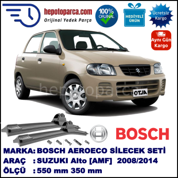 SUZUKI Alto Hatchback  [AMF]  12.2008-..., 550 / 350 mm. BOSCH AEROECO Aparatlı Muz Silecek