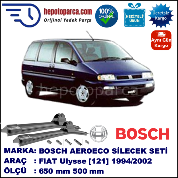 FIAT Ulysse [121..] 09.1994-09.2002, 650 / 500 mm. BOSCH AEROECO Aparatlı Muz Silecek