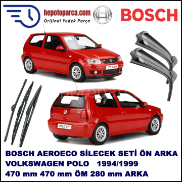 VW Polo [6N1] 10,1994-12,1999 Bosch Aeroeco Ön ve Arka Silecek Takımı