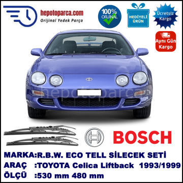 TOYOTA Celica Liftback [T20] 11.93-08.99 530 / 480 mm. BOSCH ECO Telli Silecek 2'li Takım