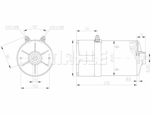 MM 4 Z1660 24V 3KW LETRİKA MAHLE ISKRA MM4 72736220 11216825500   3838922072013  3838922072013