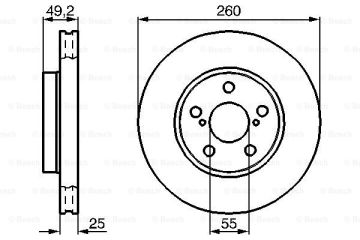 Fren Diski, Ön, [289 / 20-18 mm]TOYOTA Hilux 2.5 Diesel Turbo Pickup 4x4 200108 - 200508; Hilux 2.4 Diesel 198408 - 199807; Hilux 2.4 Diesel Turbo Pickup 199711 - 200108; Hilux 2.4 Diesel Turbo Pickup 199708 - 200108; Hilux 2.4 Diesel Pick VWW J43512