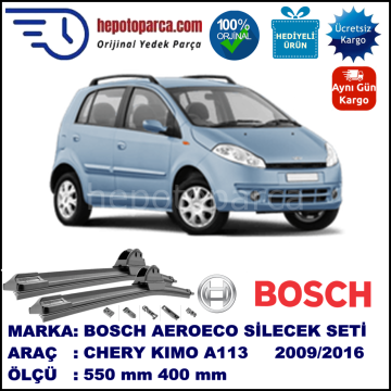 CHERY Kimo [A 113] 07.2009-..., 550 / 400 mm. BOSCH AEROECO Aparatlı Muz Silecek