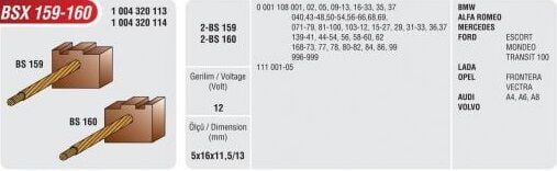 BSX-159/160 MARŞ KÖMÜRÜ REDİKTÖRLÜ BMW-LADA-OPEL MERCEDES