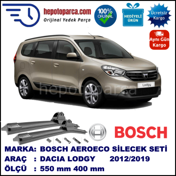 DACIA Lodgy  03.2012-..., 550 / 400 mm. BOSCH AEROECO Aparatlı Muz Silecek
